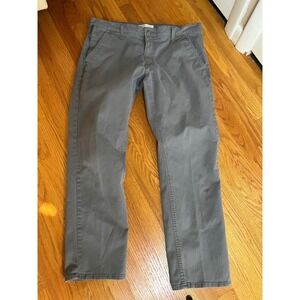 Levi Strauss Signature Athletic Mens Gray Cargo Pants W38 L32 Zipper Pockets